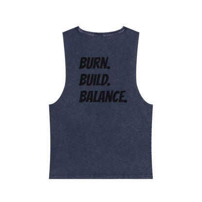 B3 Stonewash Tank Top- Dark Blue