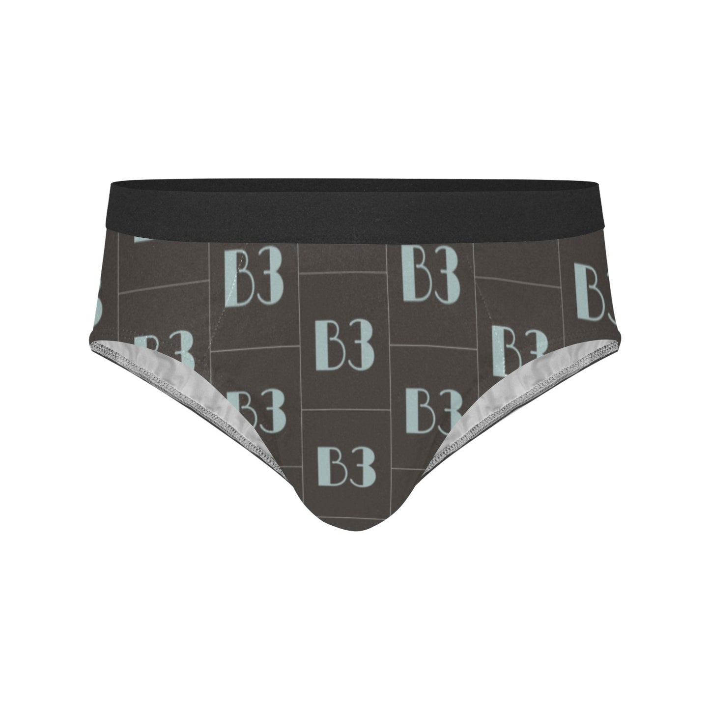 B3 Briefs- black pattern