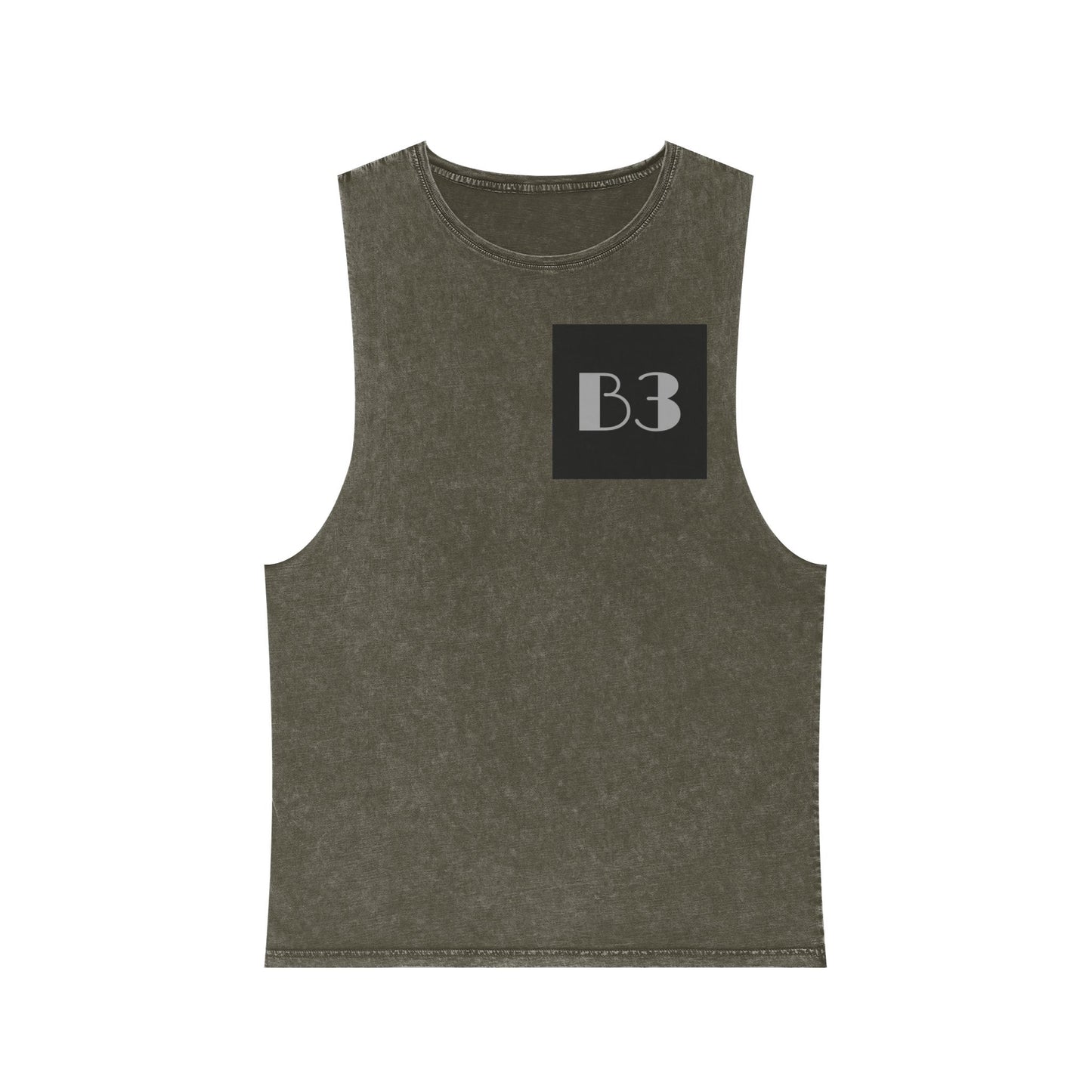 B3 Stonewash Tank Top- Dark Green