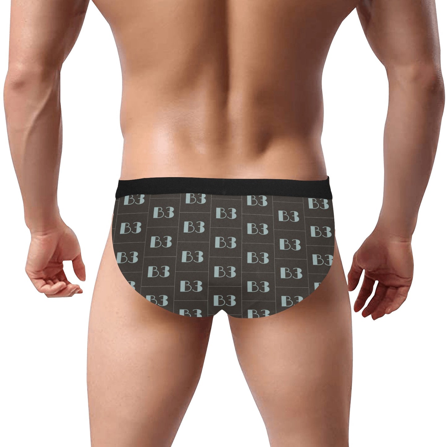 B3 Briefs- black pattern