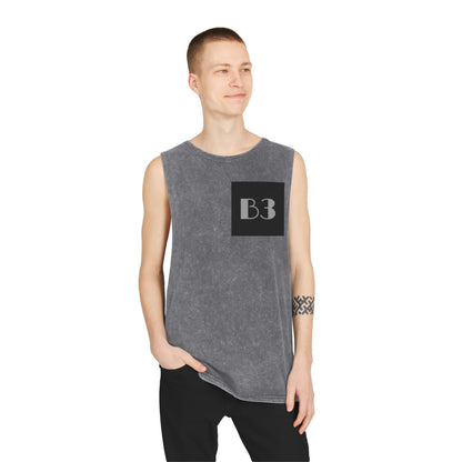 B3 Stonewash Tank Top- Charcoal