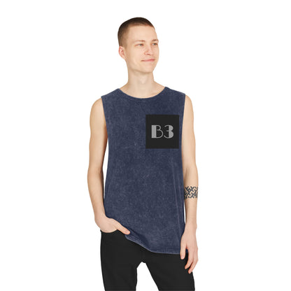 B3 Stonewash Tank Top- Dark Blue