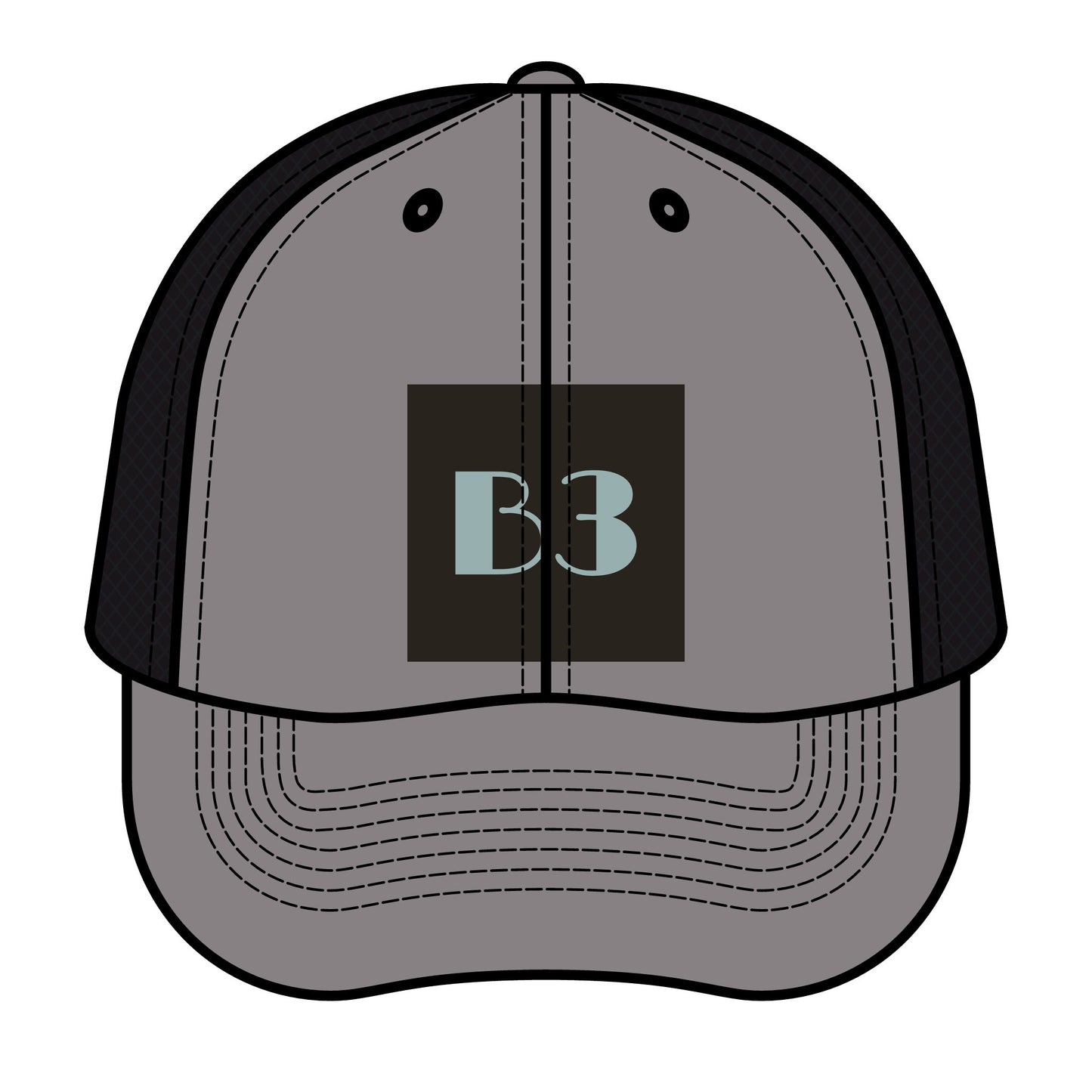 B3 Hat- Grey/Black