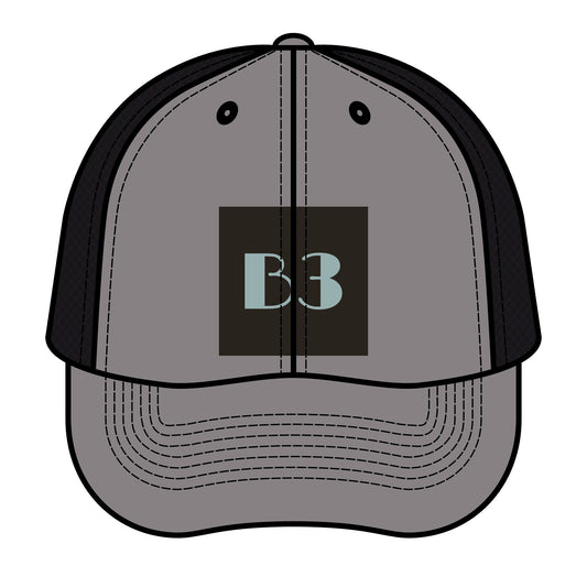 B3 Hat- Grey/Black