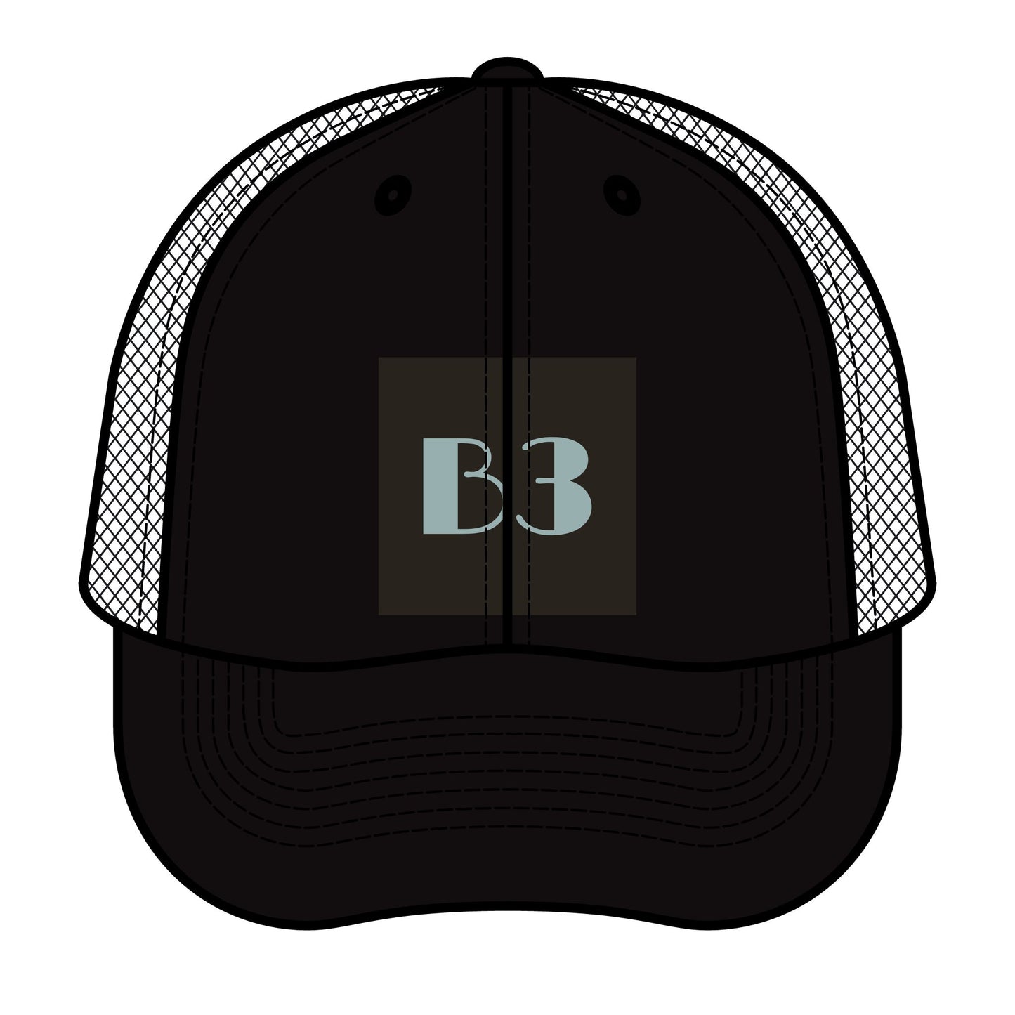 B3 Hat- Black/White