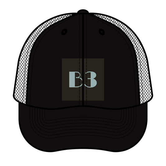 B3 Hat- Black/White