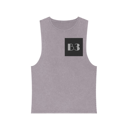 B3 Stonewash Tank Top- Dark Green