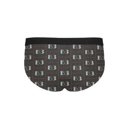 B3 Briefs- black pattern